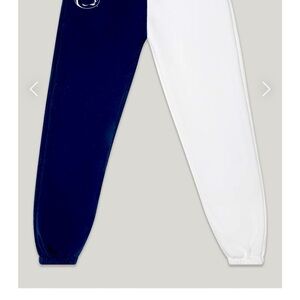Penn State Color Block Sweat Pants NWOT - Navy and White